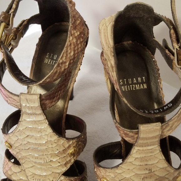 Stuart Weitzman Python Sandals - Picture 4 of 8